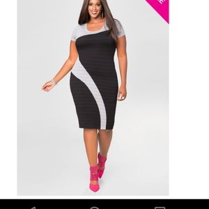 Ashley Stewart Ribbed Sweater Dress